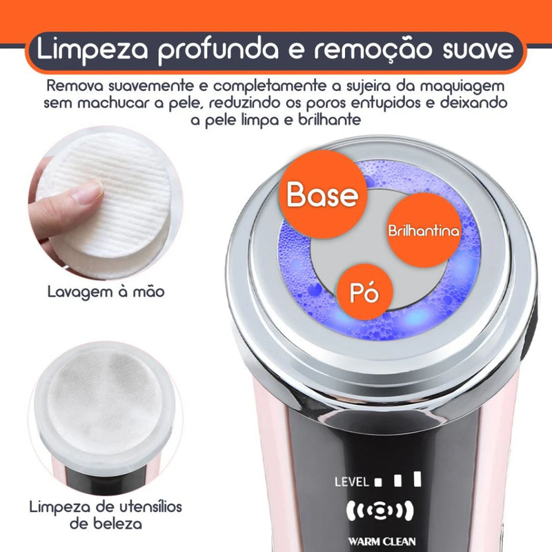 Massageador Skin Care Facial Eletrico Anti Rugas e Clareador