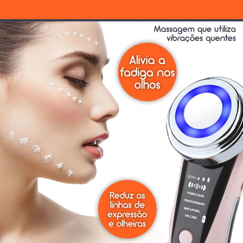 Massageador Skin Care Facial Eletrico Anti Rugas e Clareador